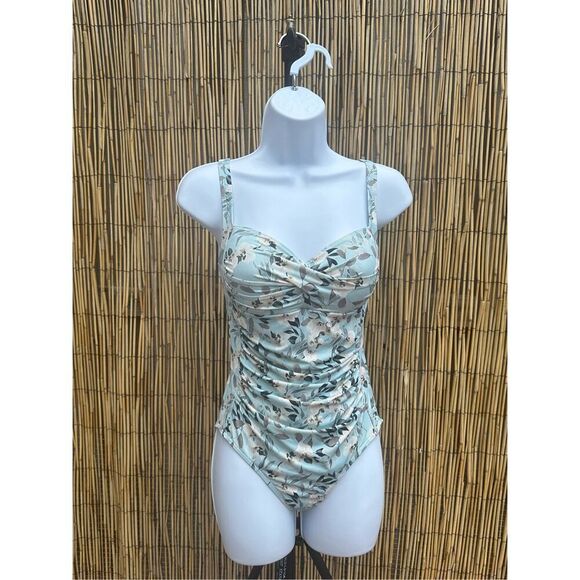 Nip Tuck Swim Boho Breeze Light Blue Printed Joanne Swimsuit Size 6 - Picture 12 of 12
